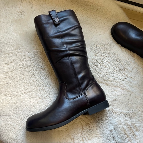 Birkenstock Brown Leather Mid-Calf Boots Sarnia  Tall High 37 narrow - Picture 8 of 12